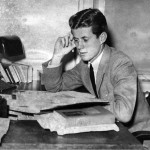 JFK John F Kennedy Harvard studying junior year 1938