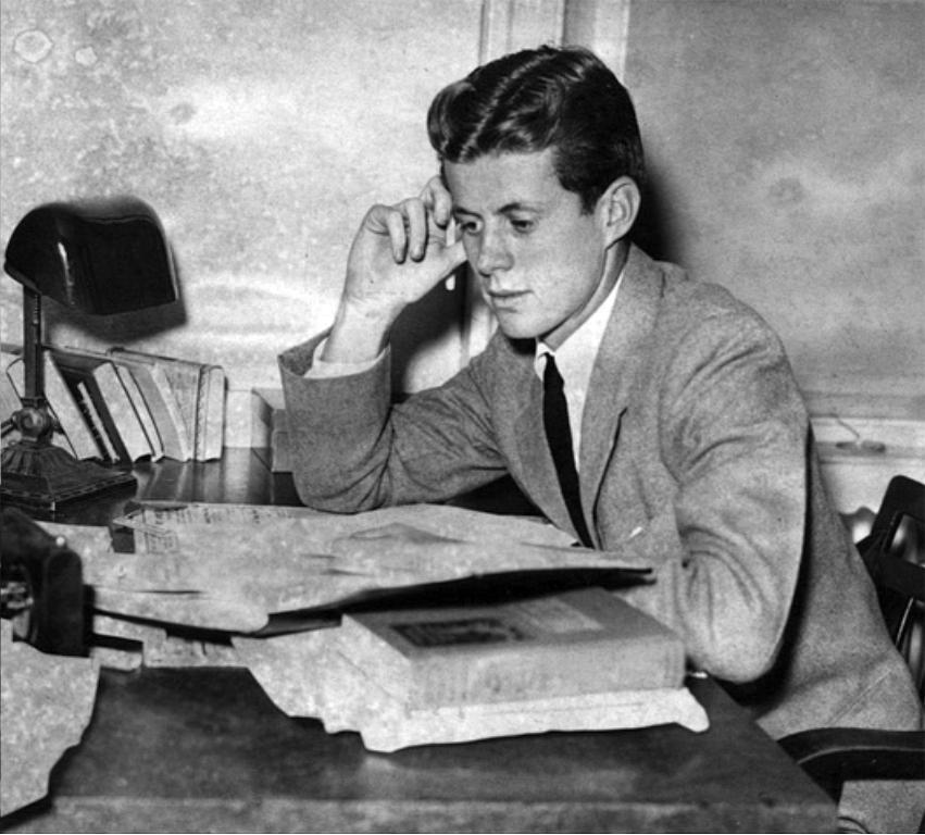 JFK John F Kennedy Harvard studying junior year 1938 November 19, 1938